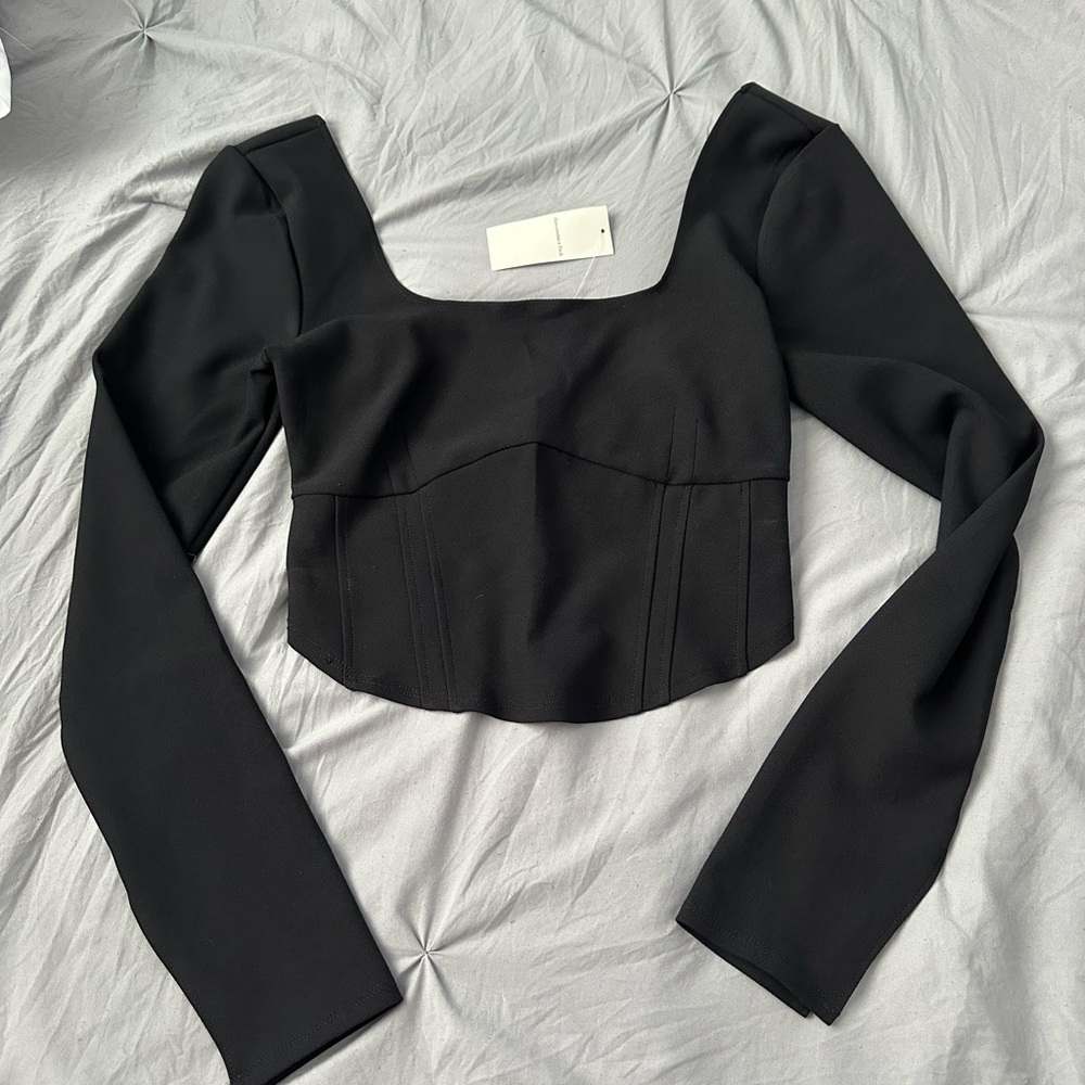 Abercrombie, long sleeve corset top M